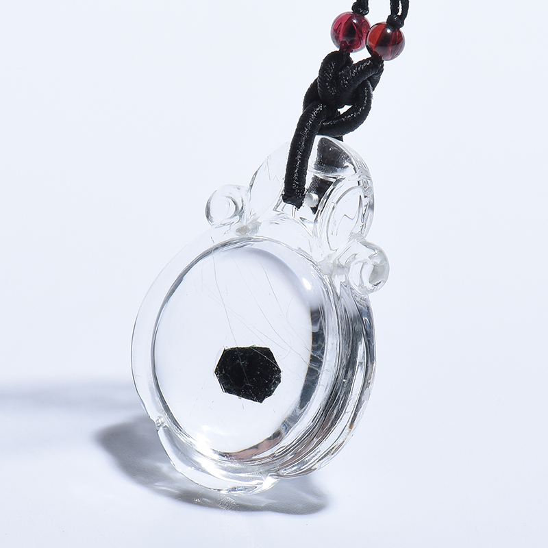 碧玺包体发晶吊坠 - 红掌柜