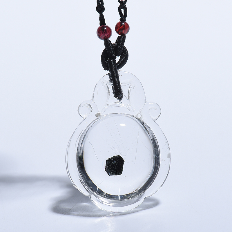 碧玺包体发晶吊坠 - 红掌柜