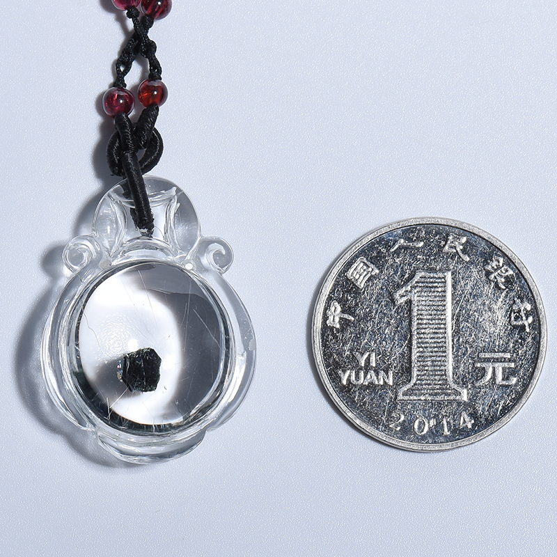 碧玺包体发晶吊坠 - 红掌柜