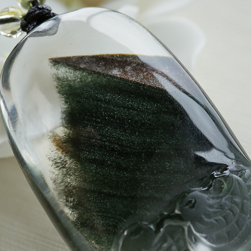 天然绿幽灵吊坠-红掌柜