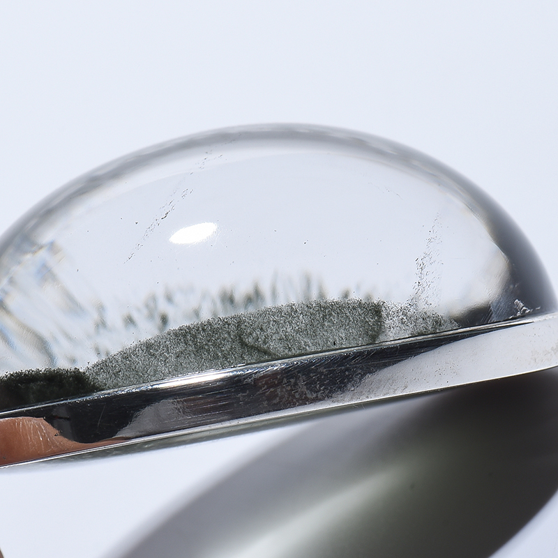 绿幽灵镶嵌蛋面水晶吊坠-红掌柜