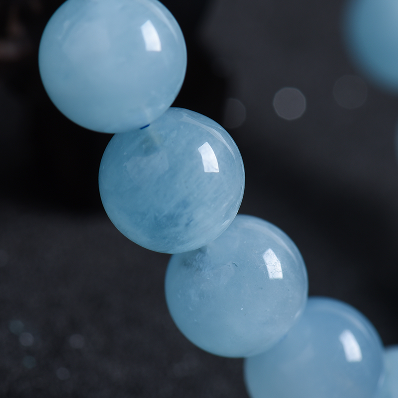 海蓝宝手串-红掌柜