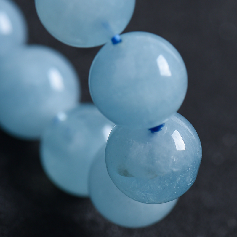 海蓝宝手串-红掌柜