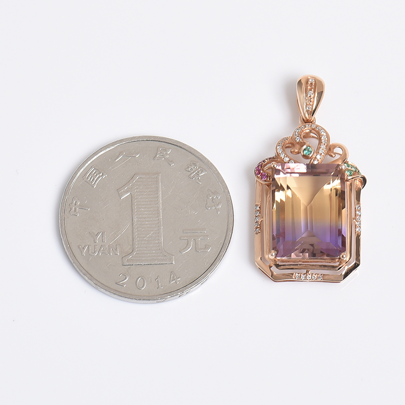 紫黄晶吊坠-红掌柜