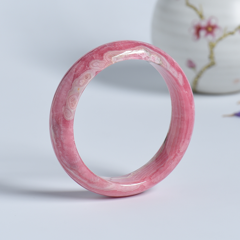 巴西天然61#红纹石平安镯 - 红掌柜