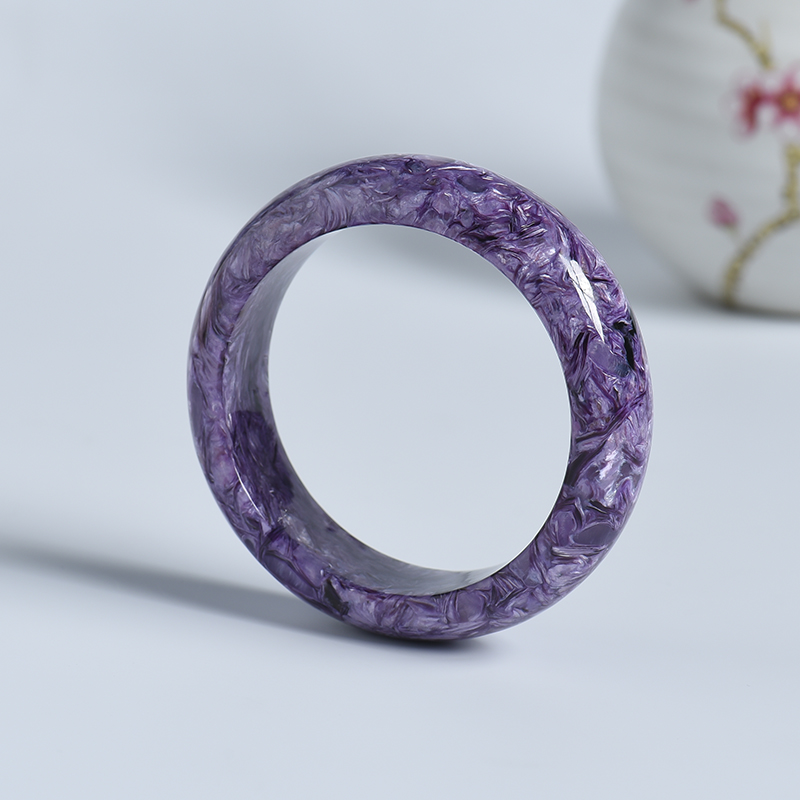 天然56#紫龙晶平安镯 - 红掌柜