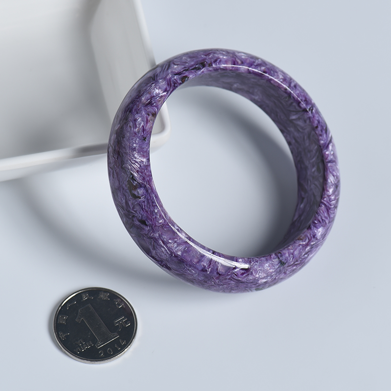 天然紫龙晶平安镯 - 红掌柜