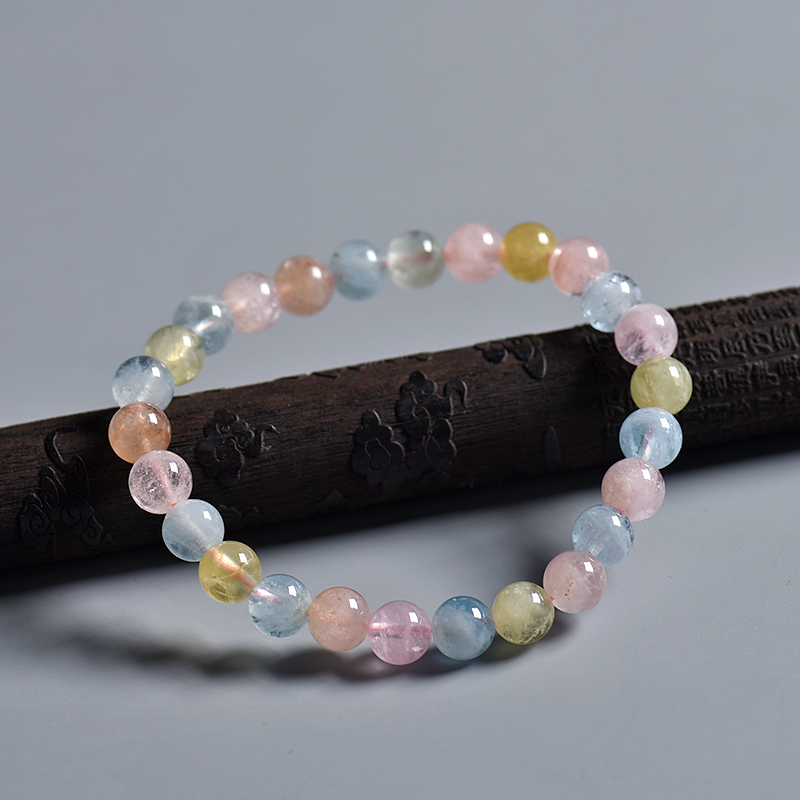 天然摩根石手串-红掌柜