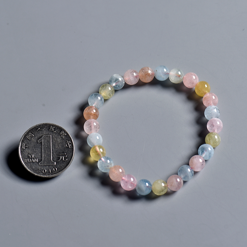 巴西摩根石单圈手串-红掌柜