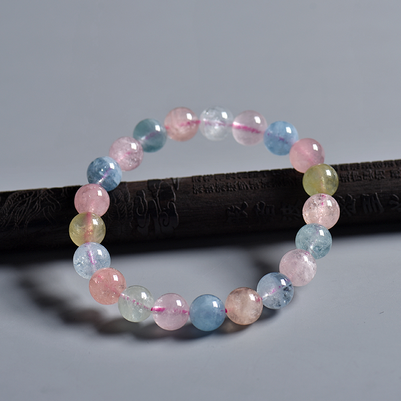 天然摩根石手串-红掌柜