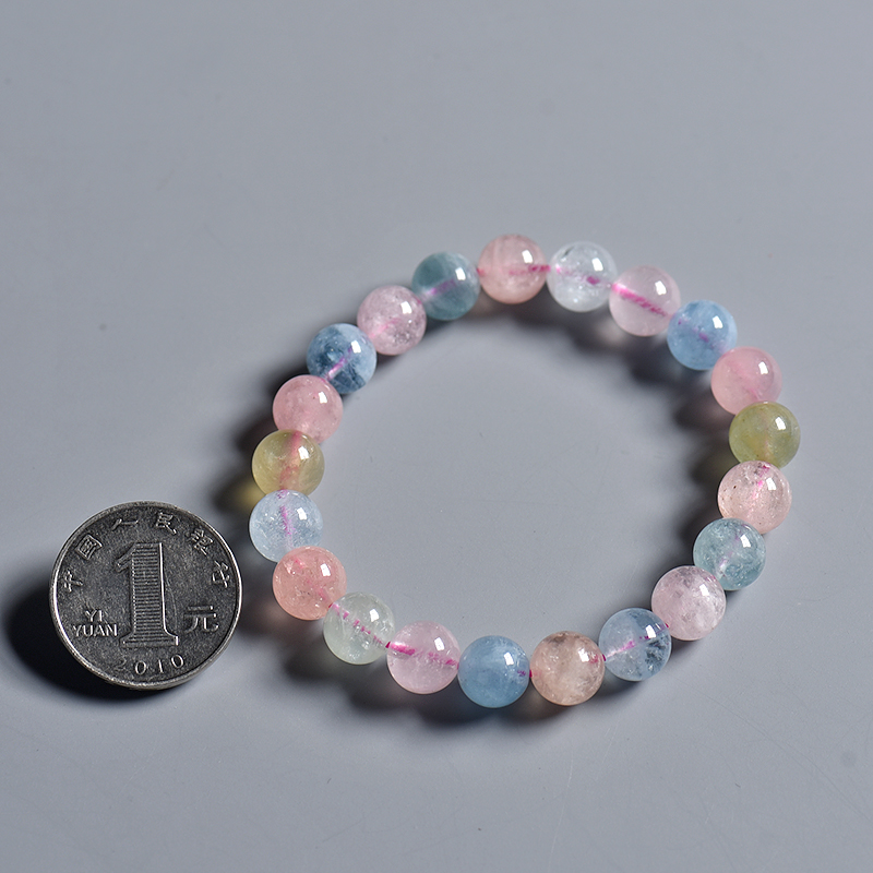 巴西摩根石单圈手串-红掌柜