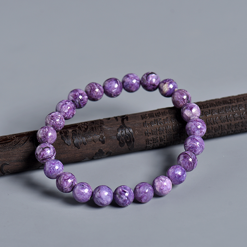 巴西紫龙晶单圈手串-红掌柜