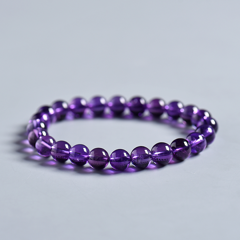 8.1mm紫水晶单圈手串-红掌柜