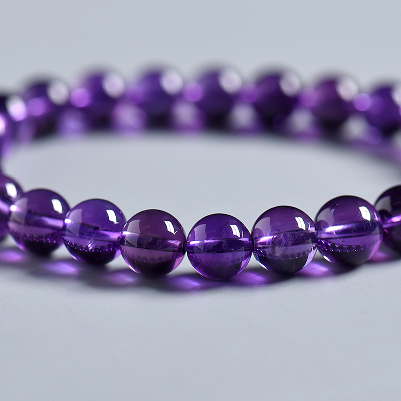 8.1mm紫水晶手串-红掌柜