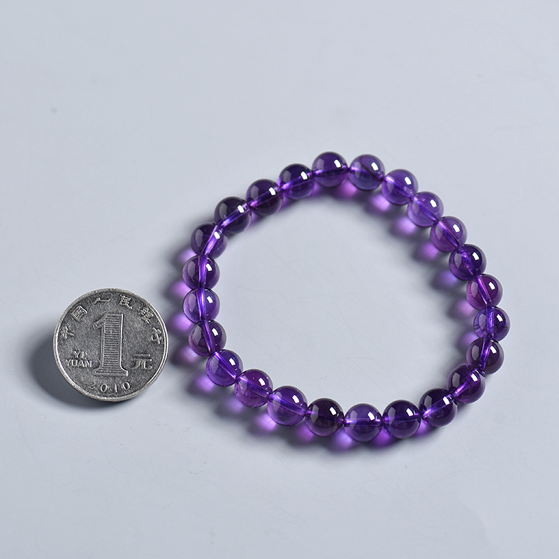 巴西紫水晶单圈手串-红掌柜