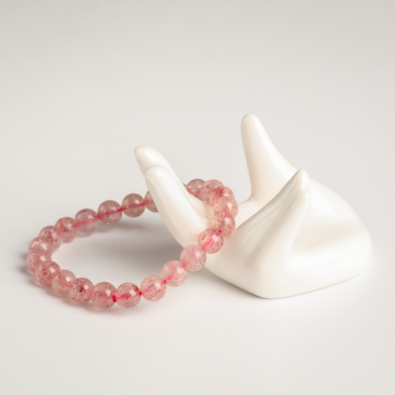 巴西草莓晶单圈手串-红掌柜