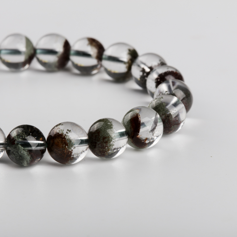 天然绿幽灵单圈手串-红掌柜