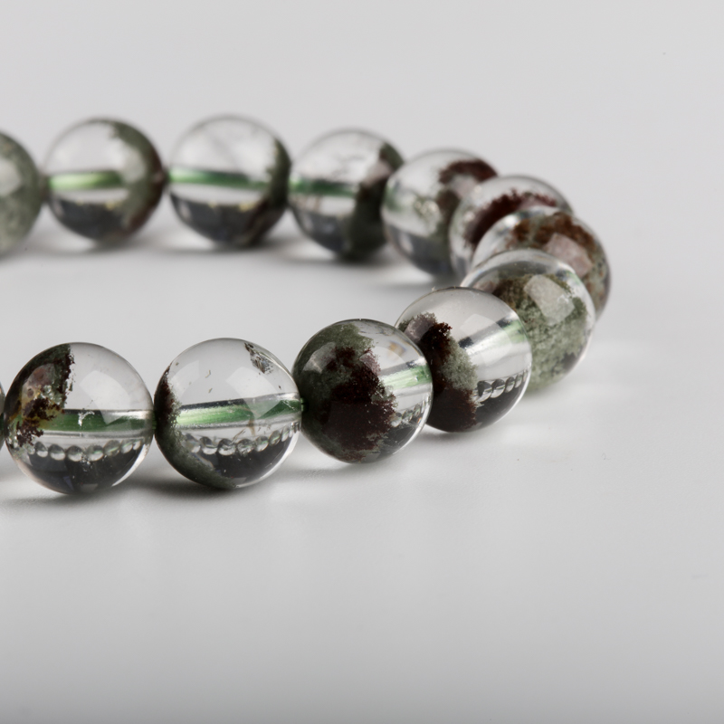 天然绿幽灵单圈手串-红掌柜