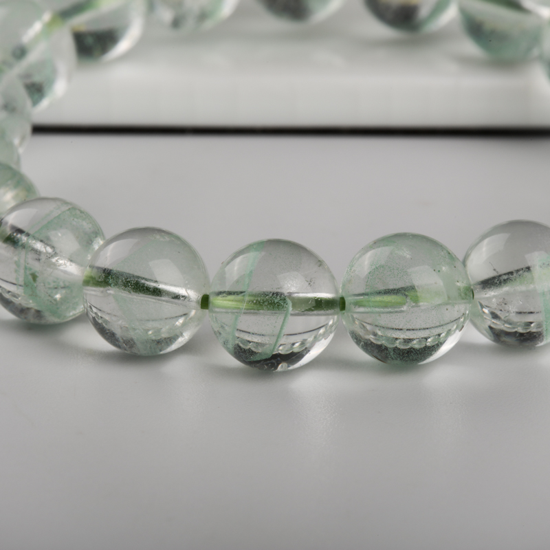 天然绿幽灵单圈手串-红掌柜