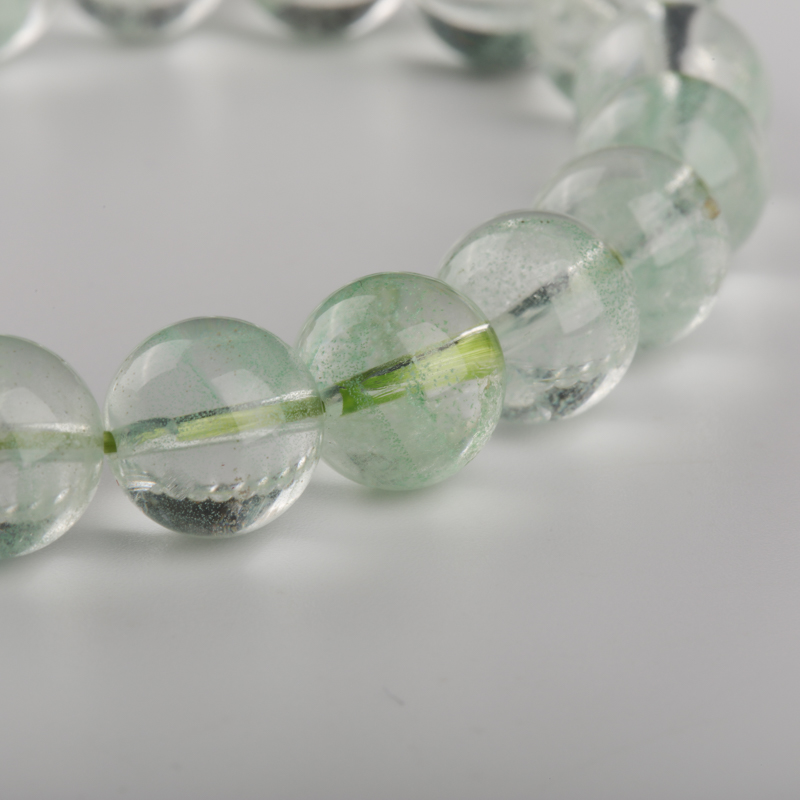 天然绿幽灵单圈手串-红掌柜