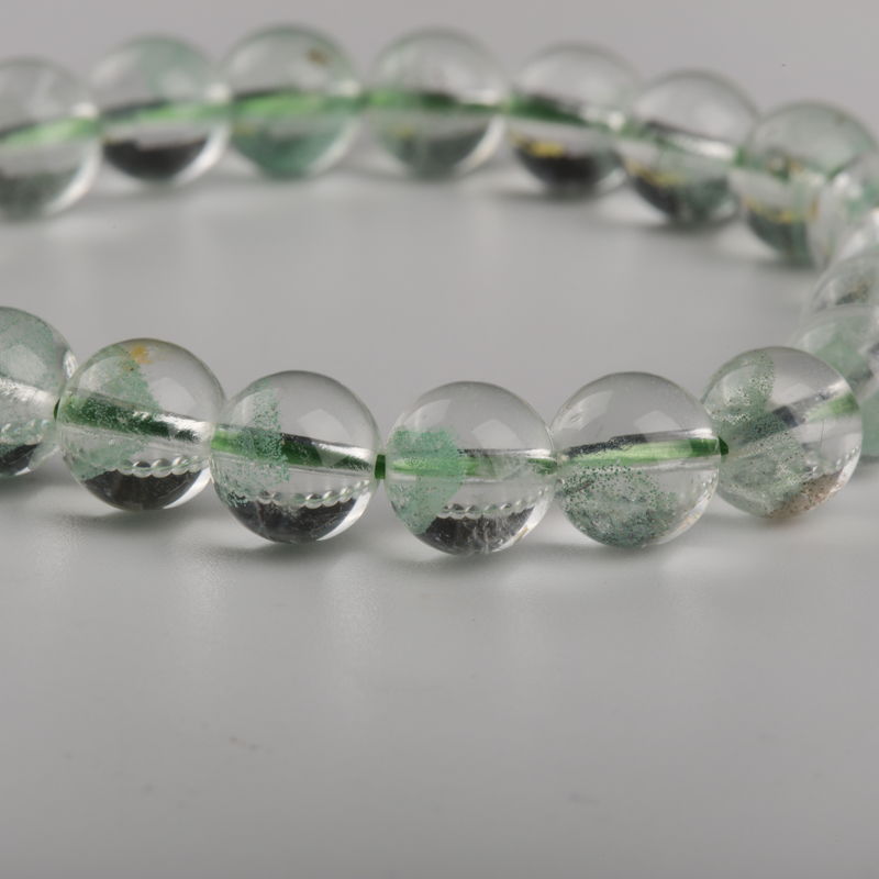 天然绿幽灵单圈手串-红掌柜