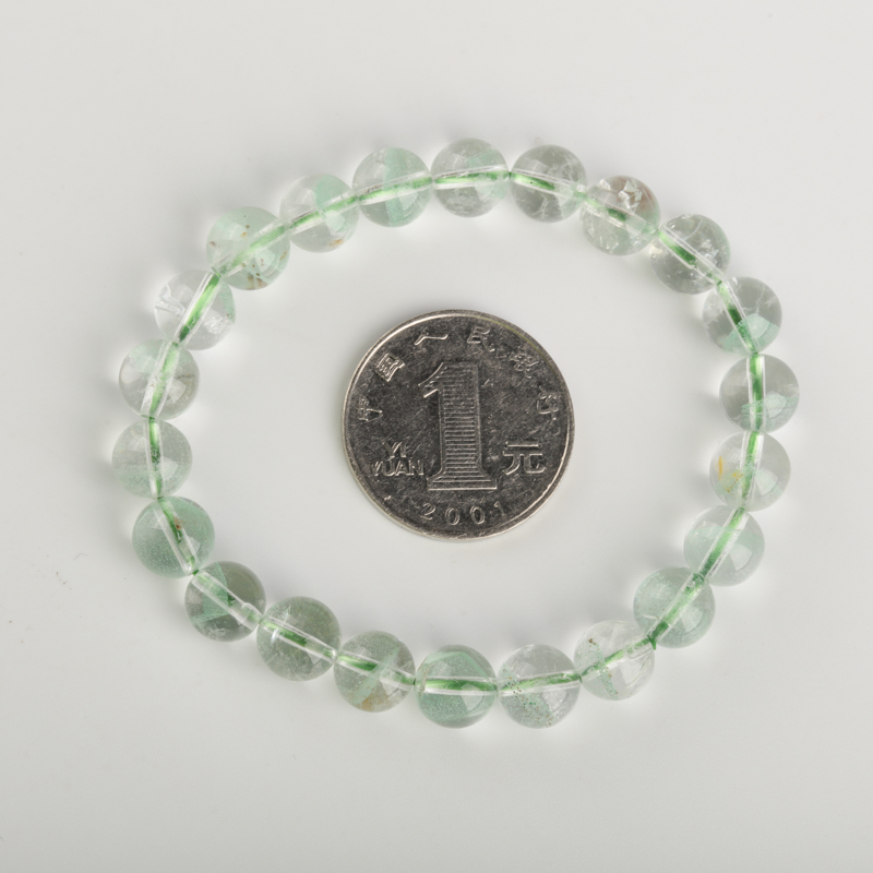 巴西天然绿幽灵单圈手串-红掌柜