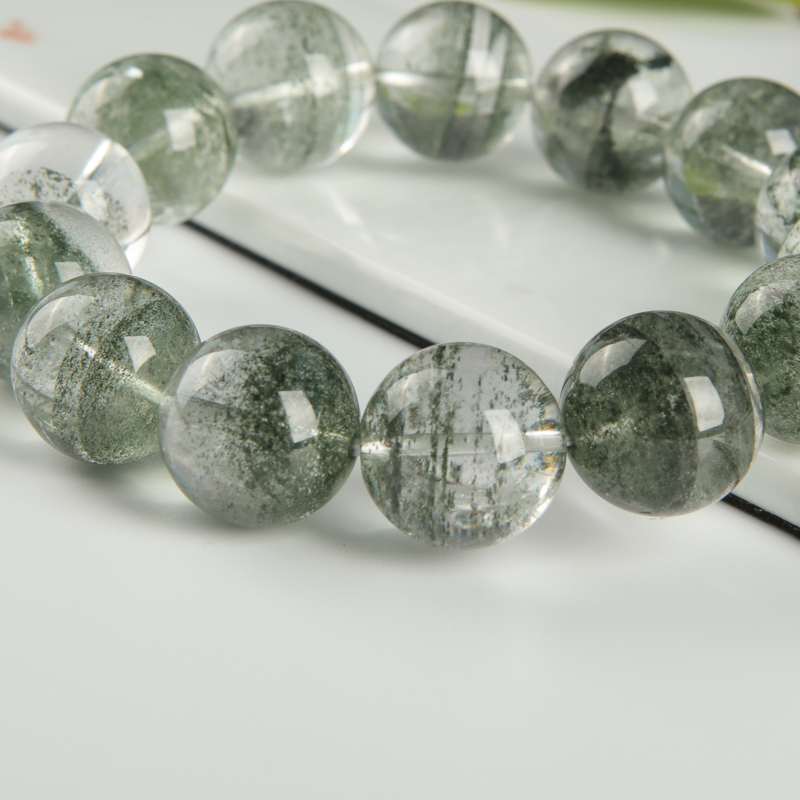 天然绿幽灵手串-红掌柜