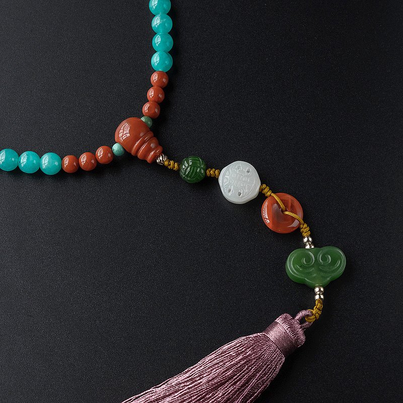 天然新疆天河石项链 - 红掌柜