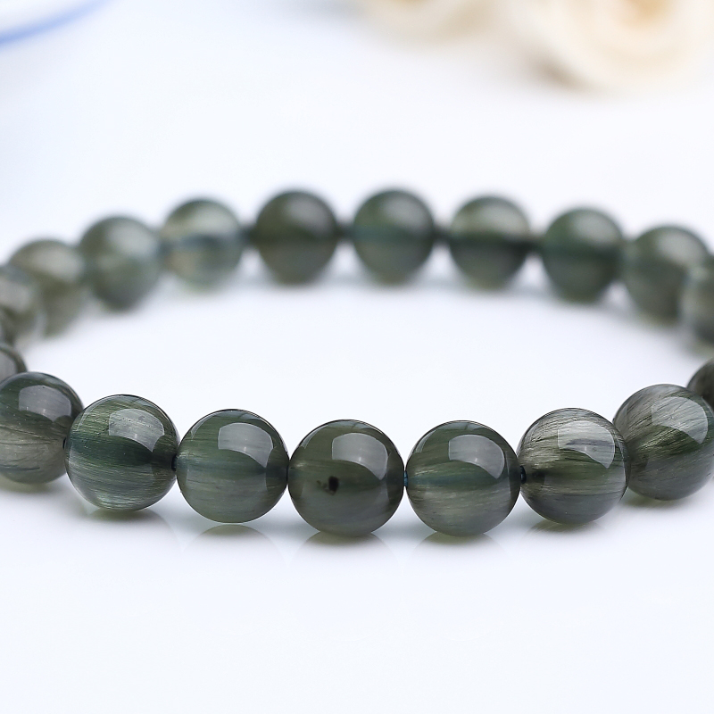 巴西天然绿发晶手串 - 红掌柜