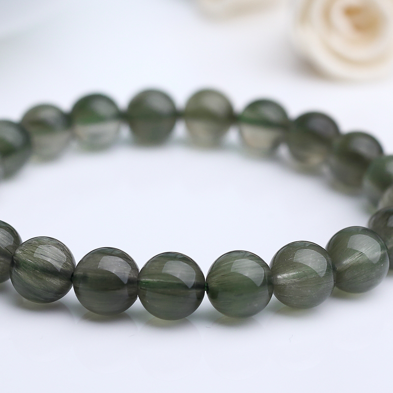巴西天然绿发晶手串 - 红掌柜