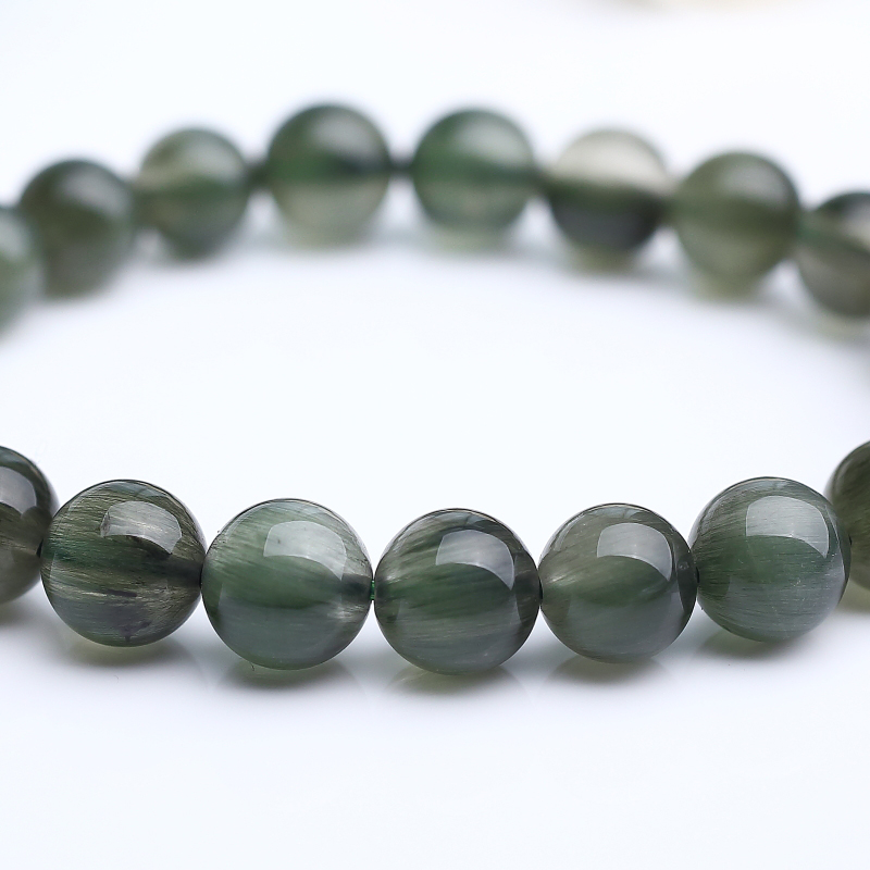 巴西天然绿发晶手串 - 红掌柜