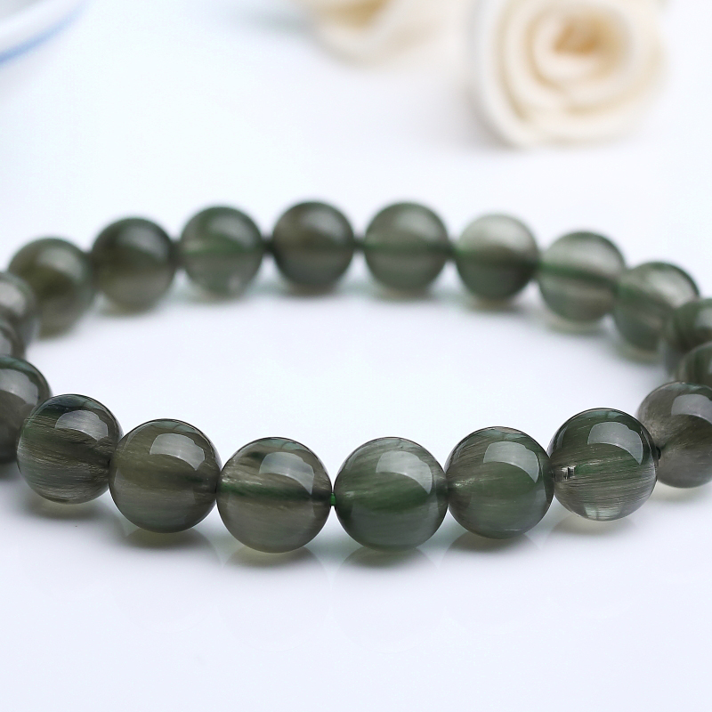 巴西天然绿发晶手串 - 红掌柜
