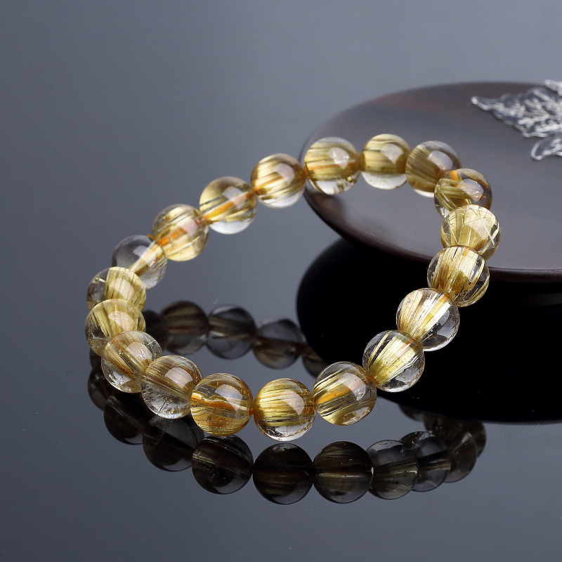 钛金发晶手串-红掌柜