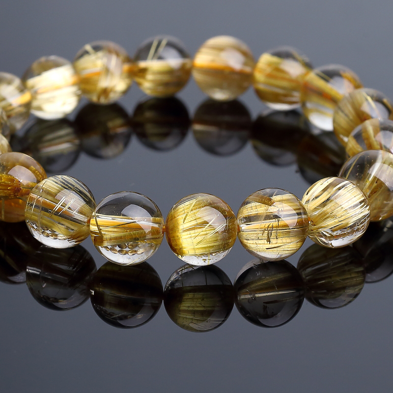 天然发晶手串-红掌柜