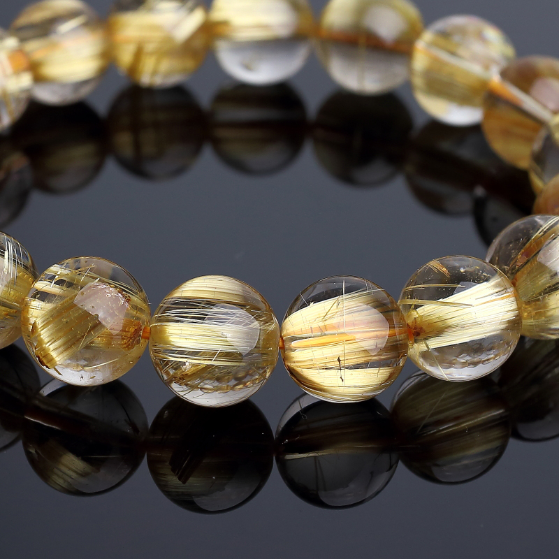 天然钛金发晶手串-红掌柜