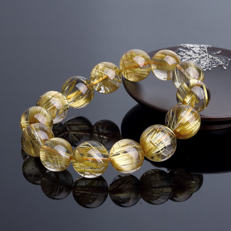 15.5mm发晶手串-红掌柜