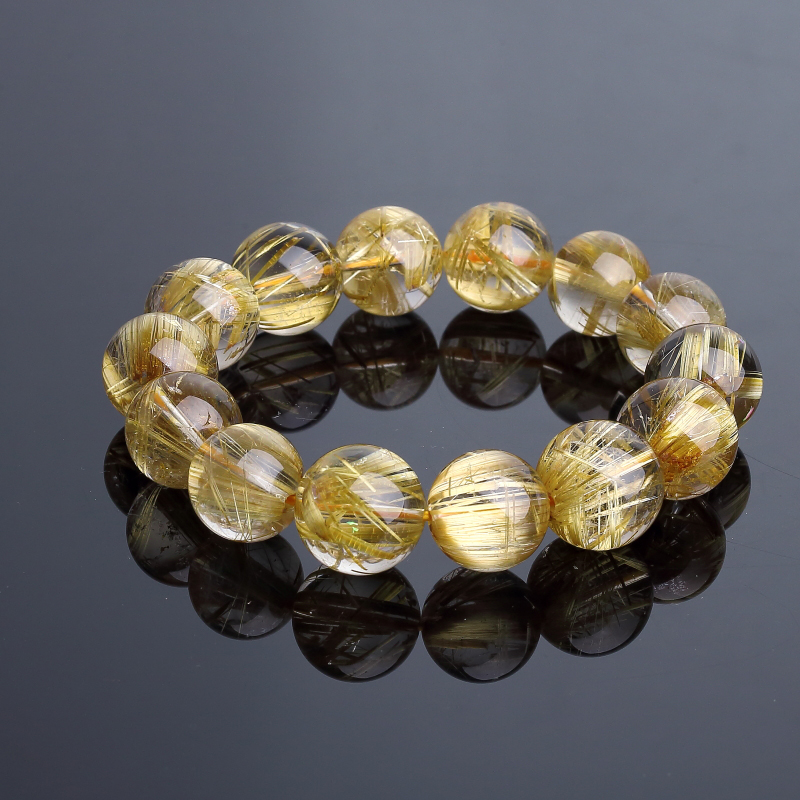 钛金发晶手串-红掌柜