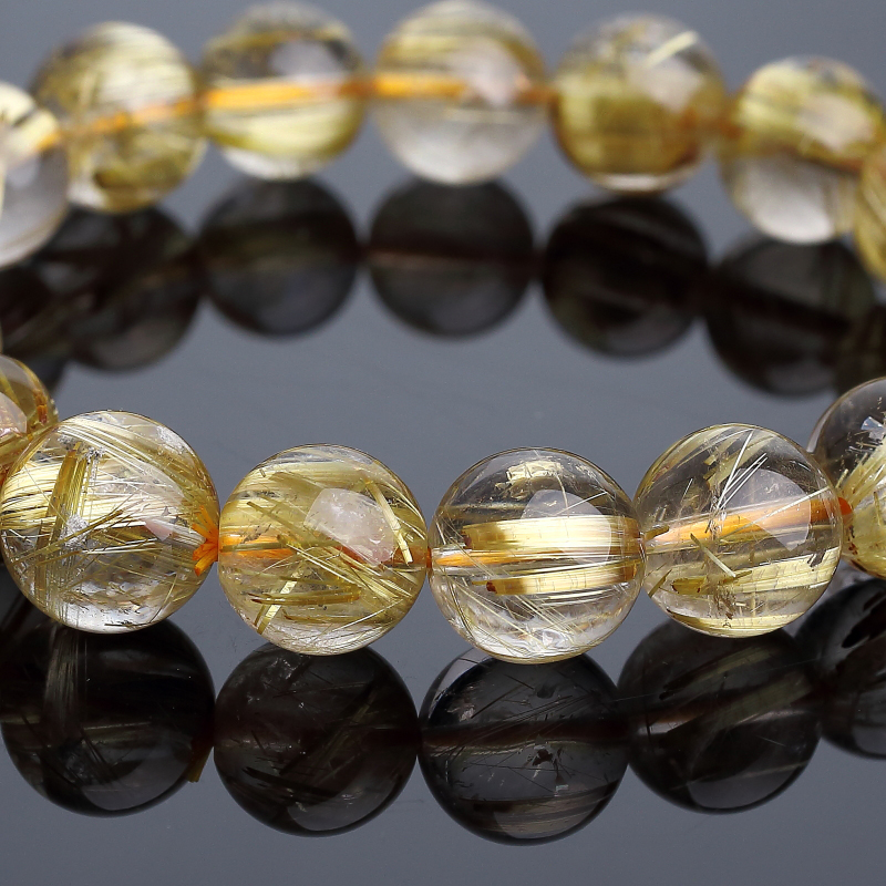 天然发晶手串-红掌柜