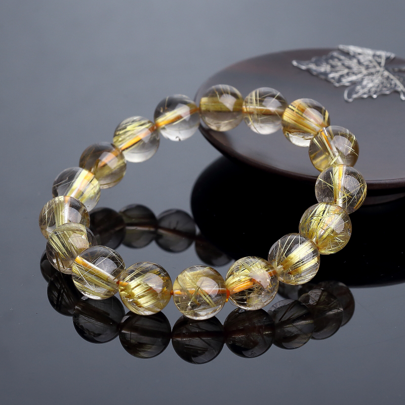 12mm发晶手串-红掌柜