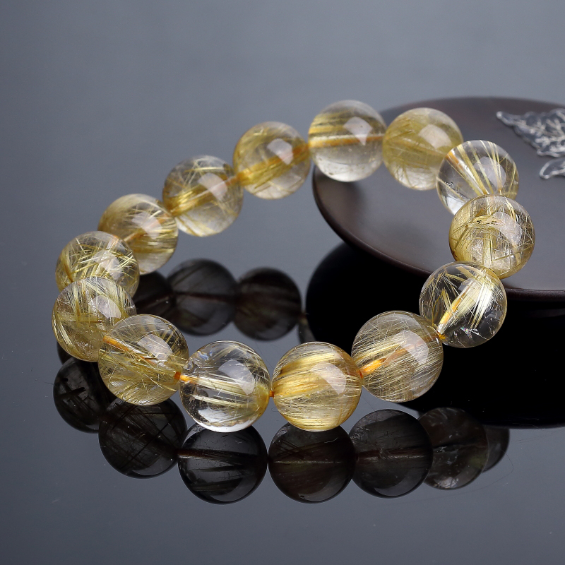 16mm发晶手串-红掌柜