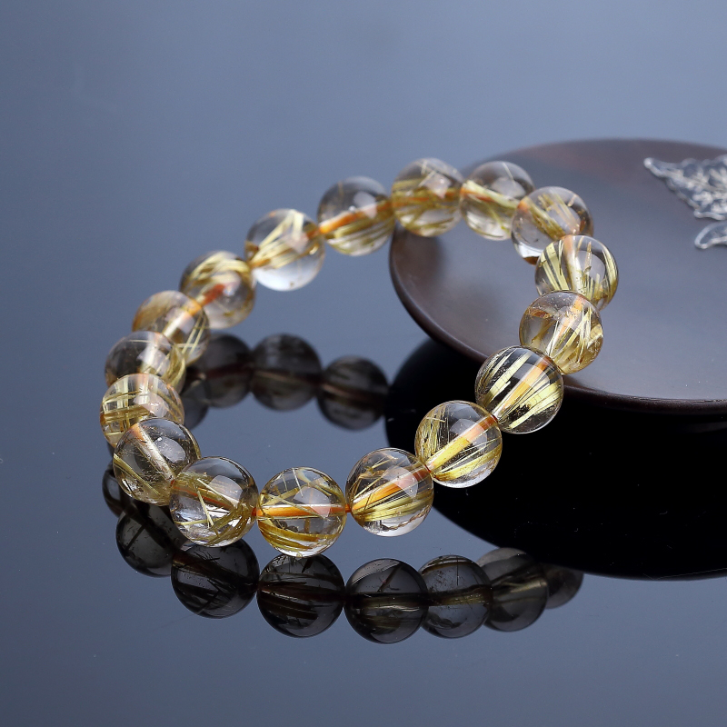 12mm发晶手串-红掌柜