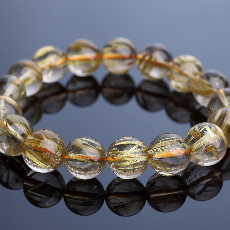 天然发晶手串-红掌柜