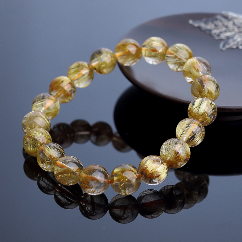 钛金发晶手串-红掌柜