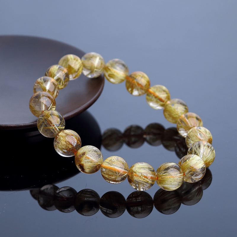 10mm发晶手串-红掌柜