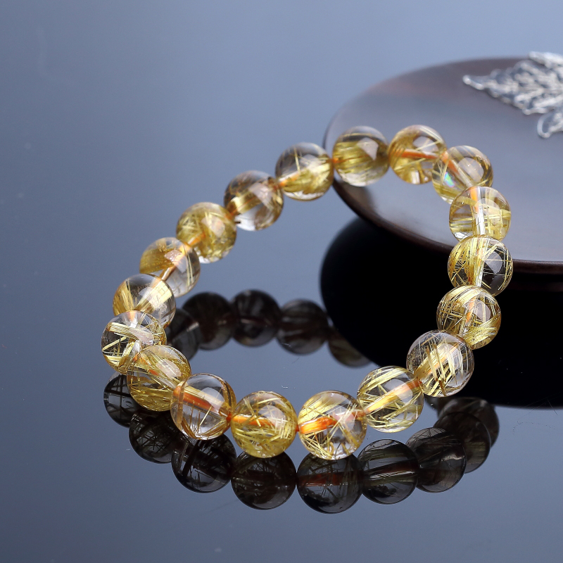 11mm发晶手串-红掌柜