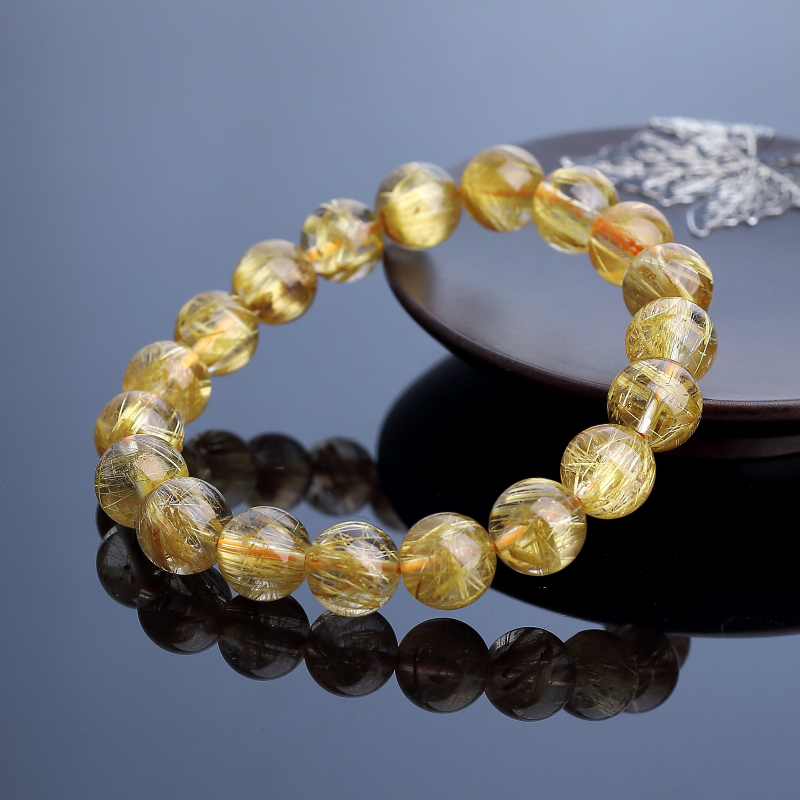 10mm发晶手串-红掌柜