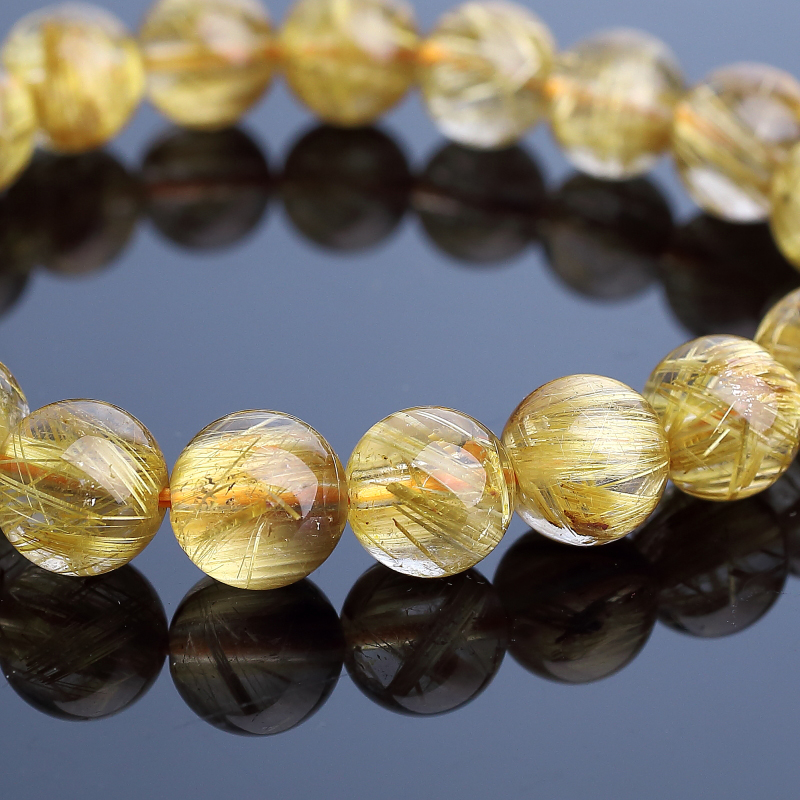 天然发晶手串-红掌柜