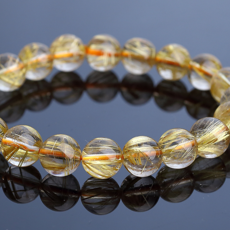 天然发晶手串-红掌柜