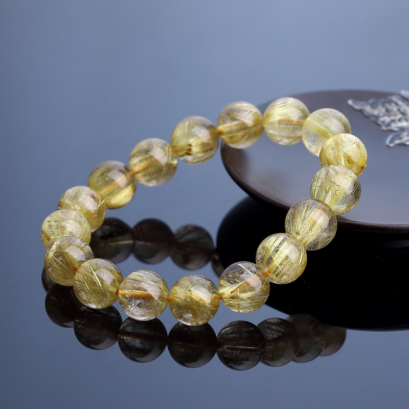 12mm发晶手串-红掌柜