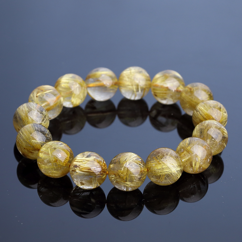 钛金发晶手串-红掌柜